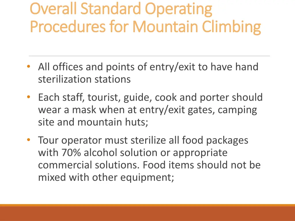 overall standard operating overall standard