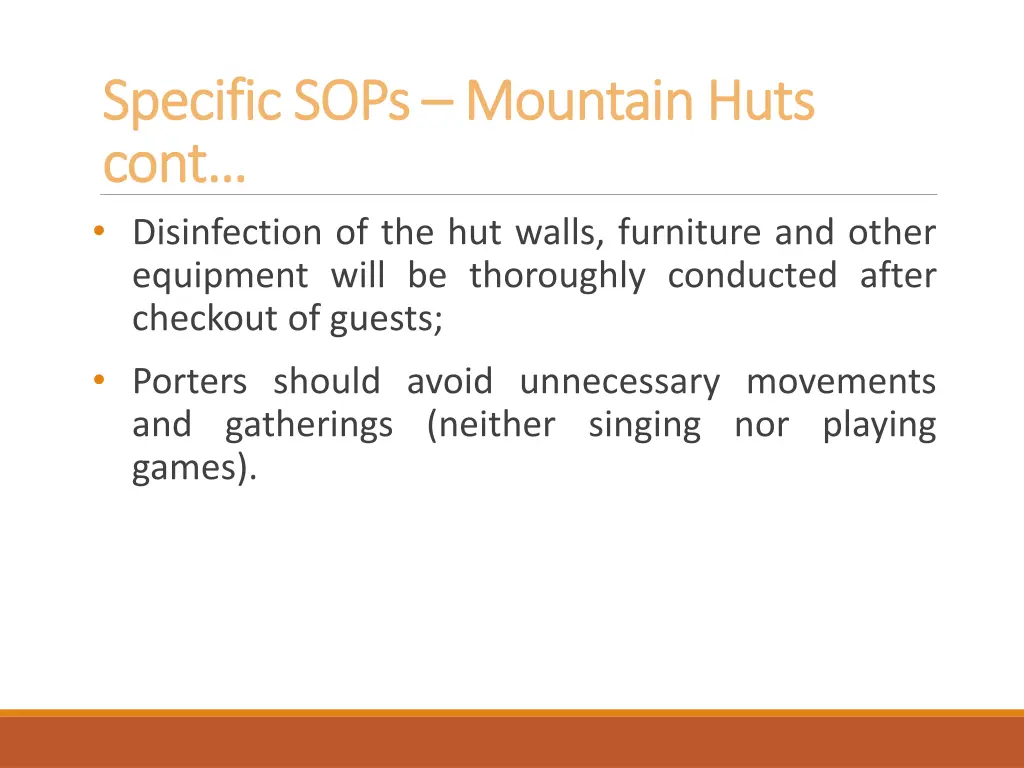 specific sops specific sops mountain huts