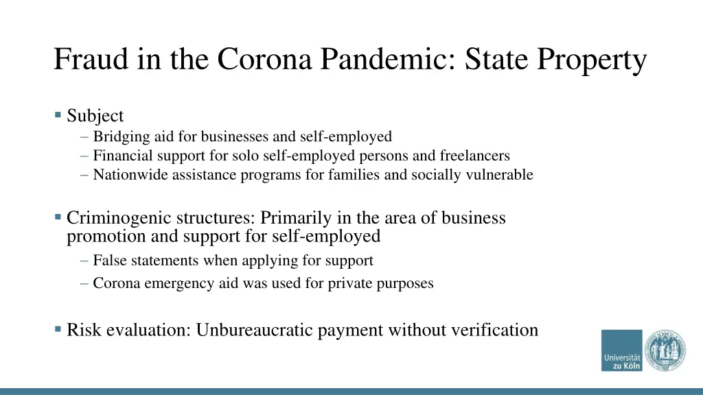 fraud in the corona pandemic state property