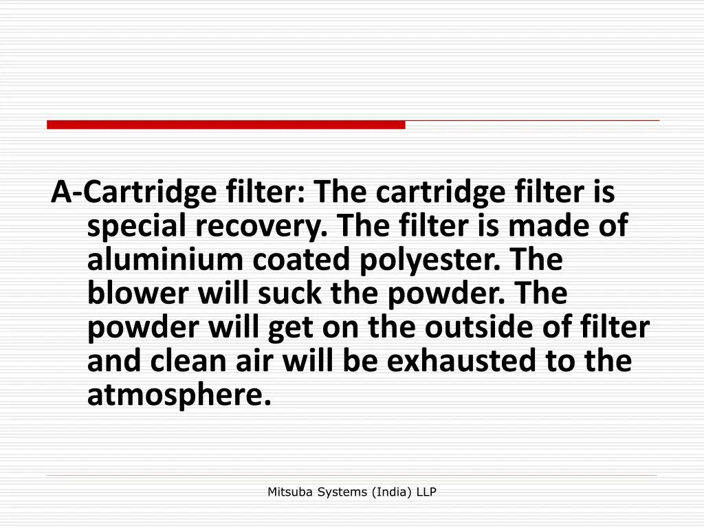 a cartridge filter the cartridge filter