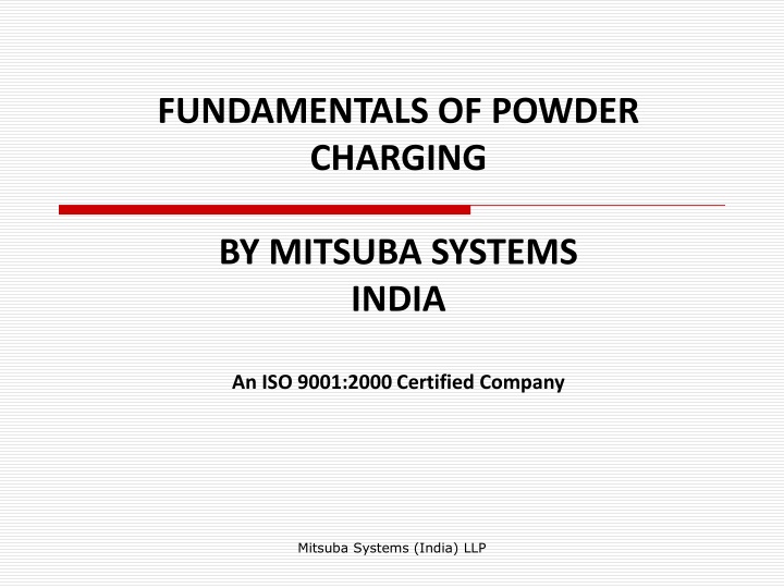 fundamentals of powder charging