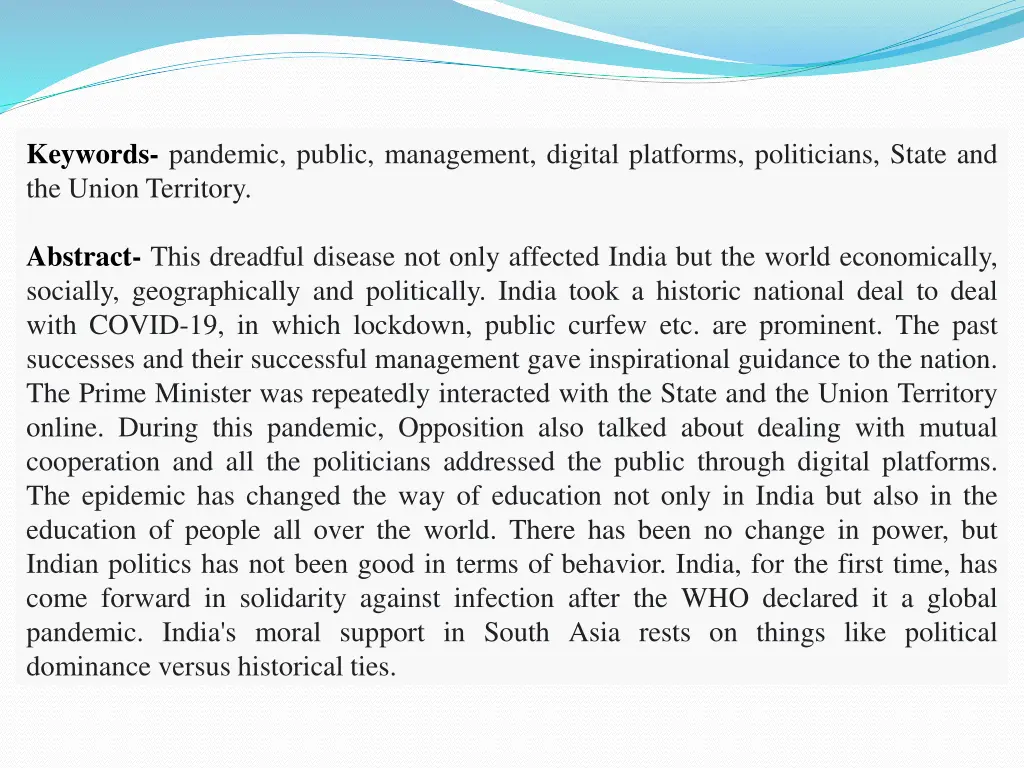 keywords pandemic public management digital