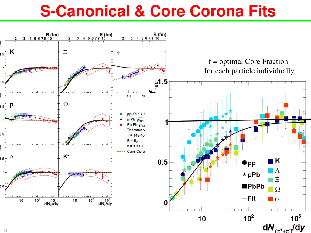 s canonical core corona fits