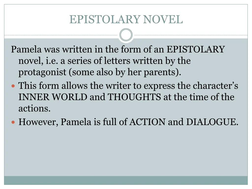 epistolary novel