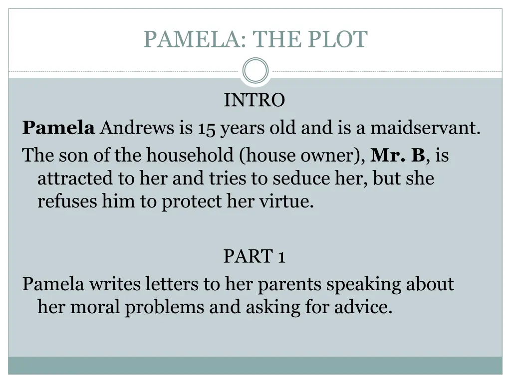 pamela the plot