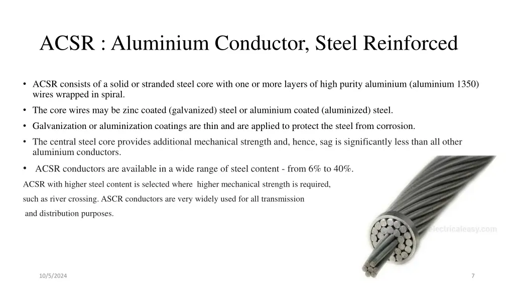 acsr aluminium conductor steel reinforced