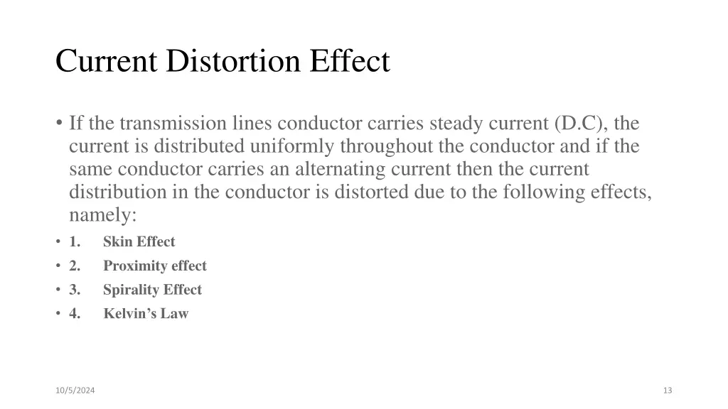 current distortion effect