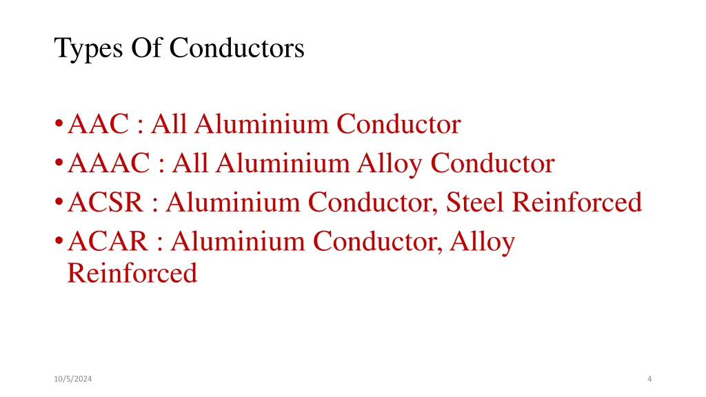 types of conductors 1