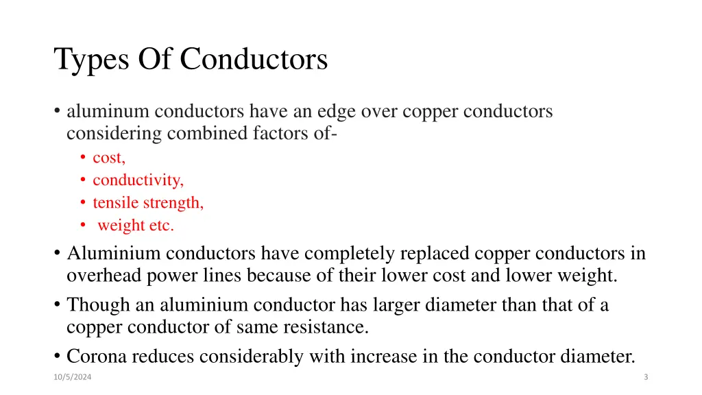 types of conductors