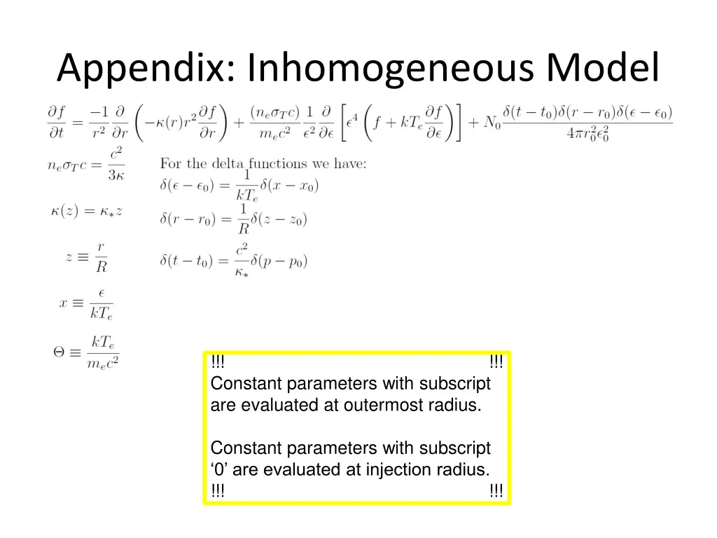 appendix inhomogeneous model