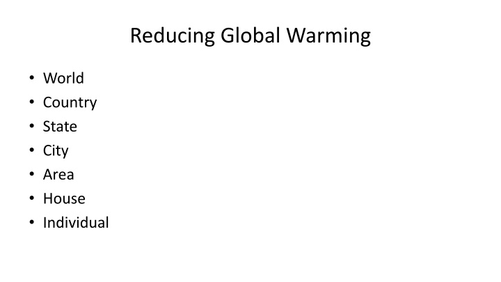 reducing global warming