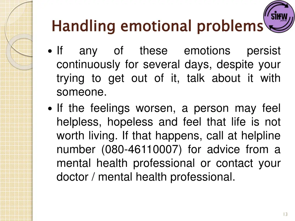 handling emotional problems 2