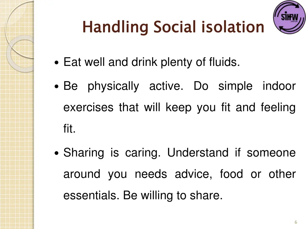 handling social isolation