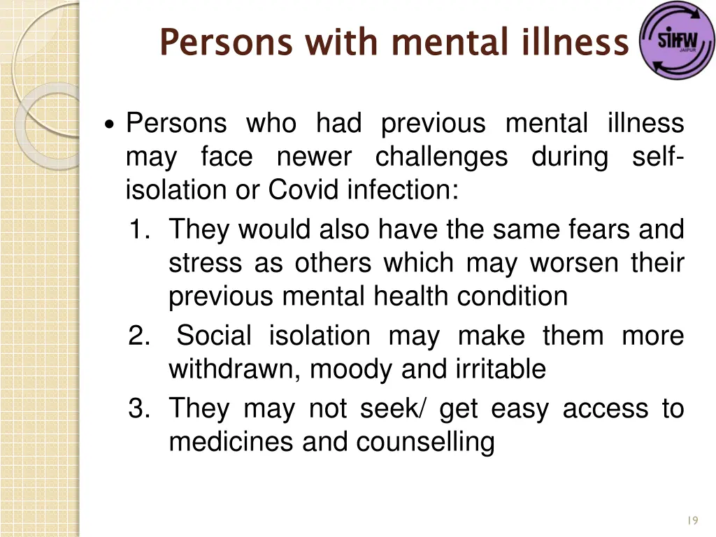 persons with mental illness