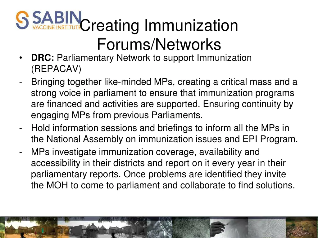 creating immunization forums networks