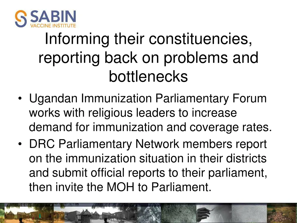 informing their constituencies reporting back