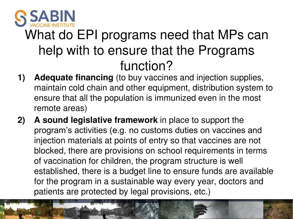 what do epi programs need that mps can help with