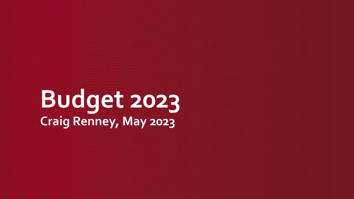 budget 2023 craig renney may 2023