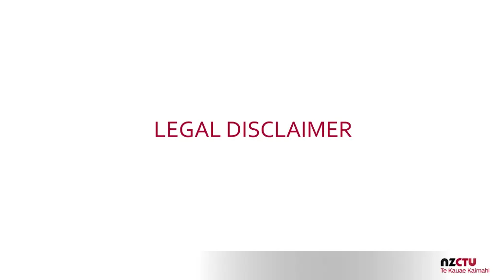 legal disclaimer