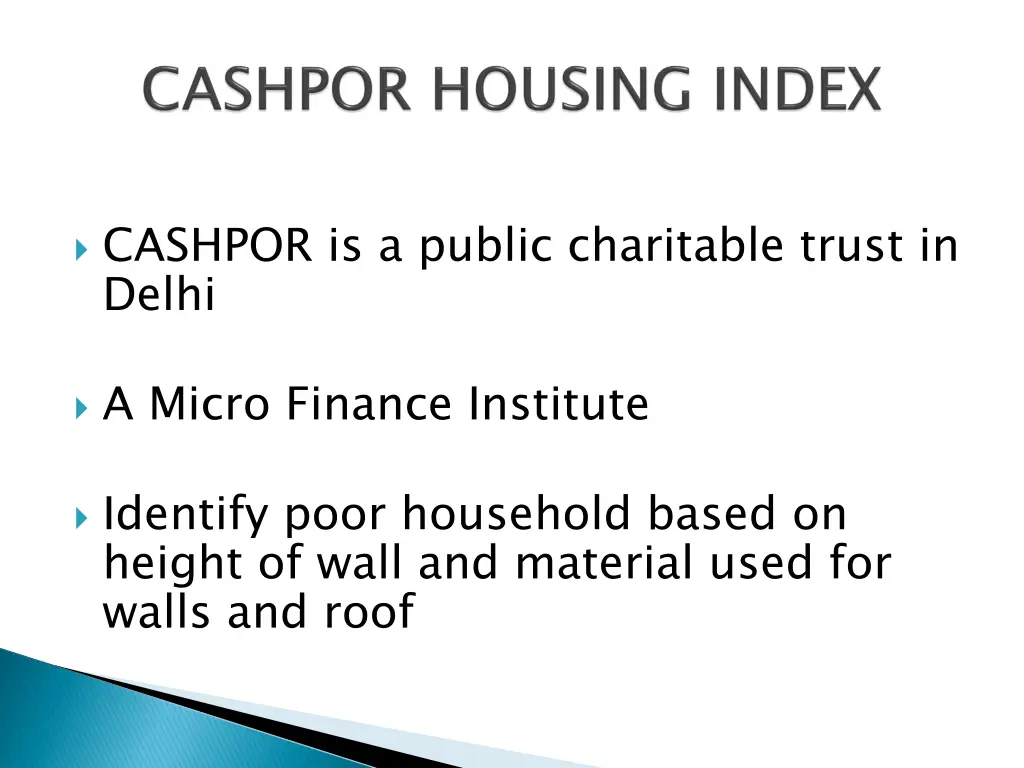 cashpor is a public charitable trust in delhi