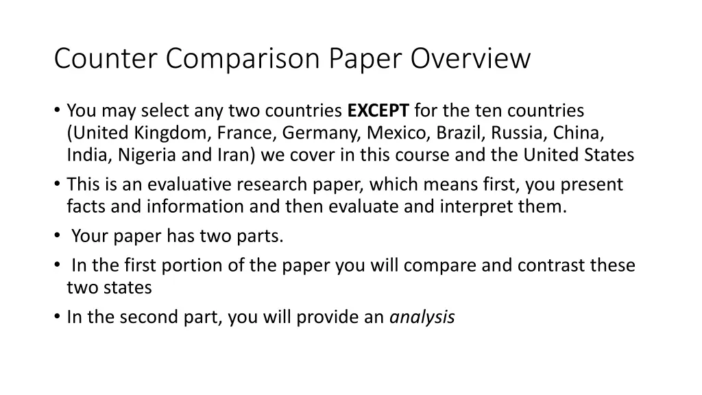 counter comparison paper overview