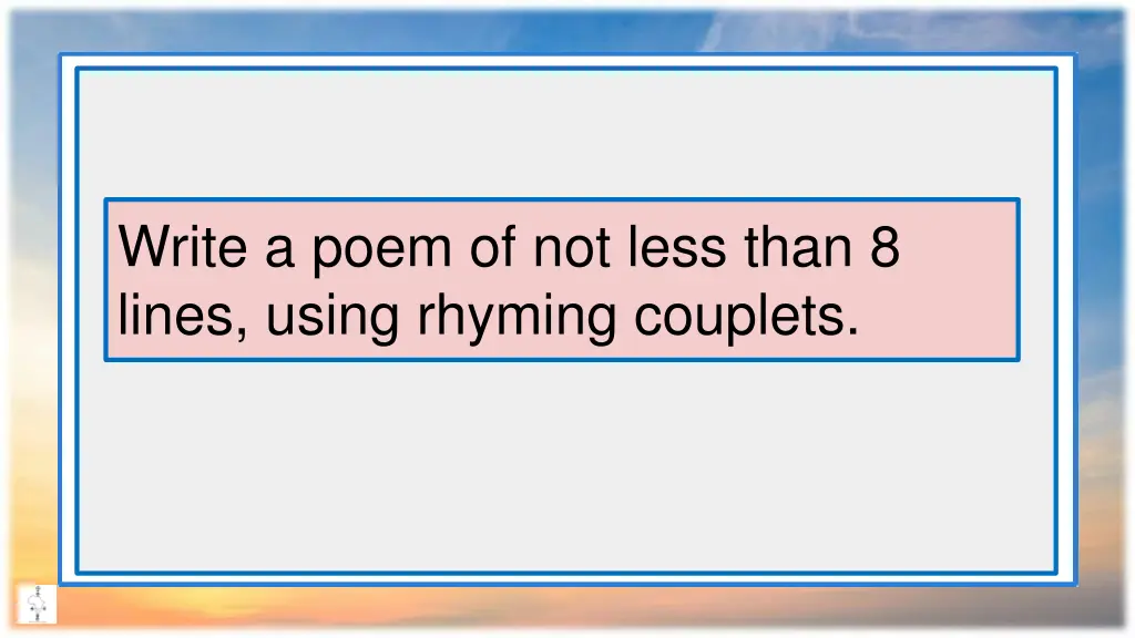 write a poem of not less than 8 lines using