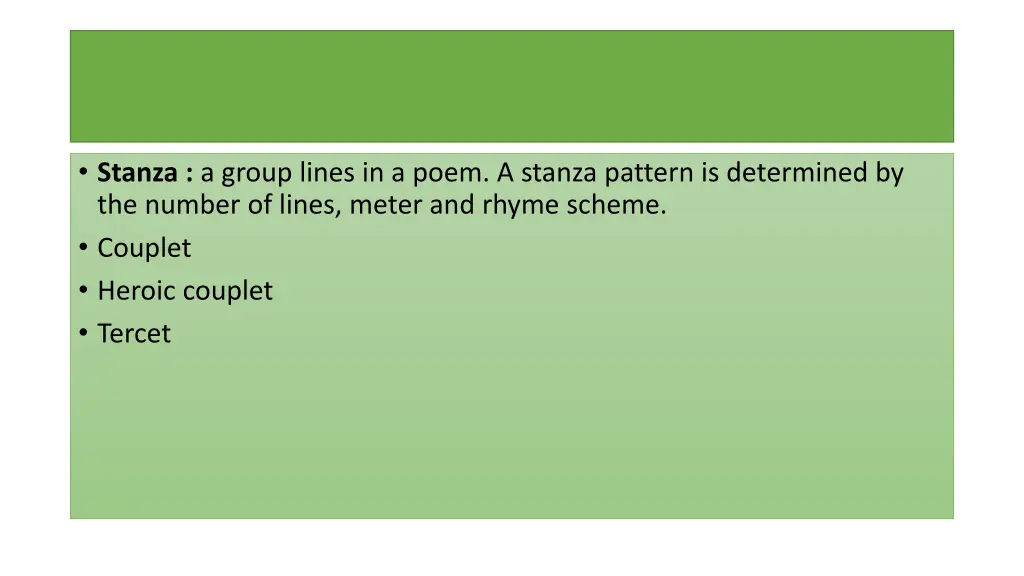 stanza a group lines in a poem a stanza pattern