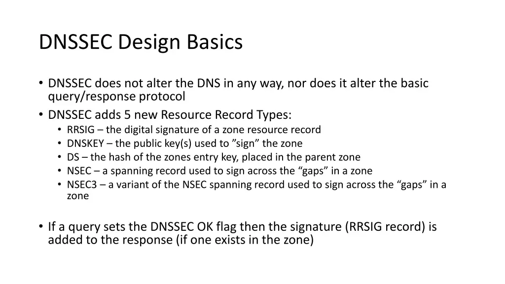 dnssec design basics