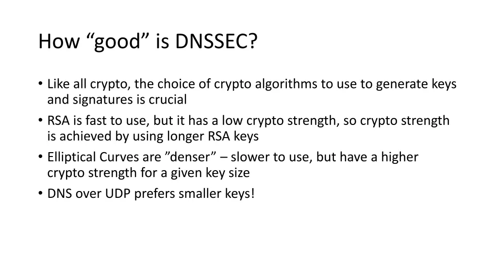 how good is dnssec