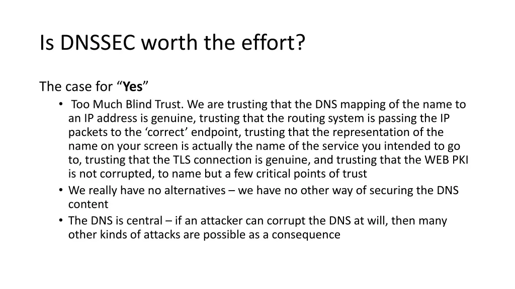 is dnssec worth the effort