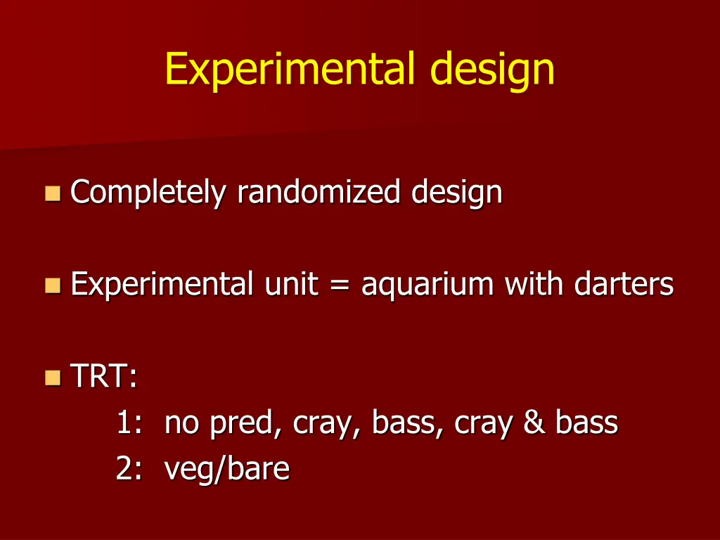 experimental design