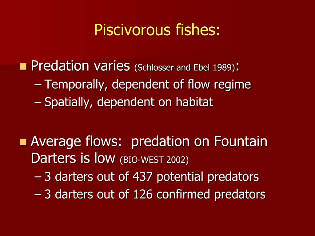 piscivorous fishes