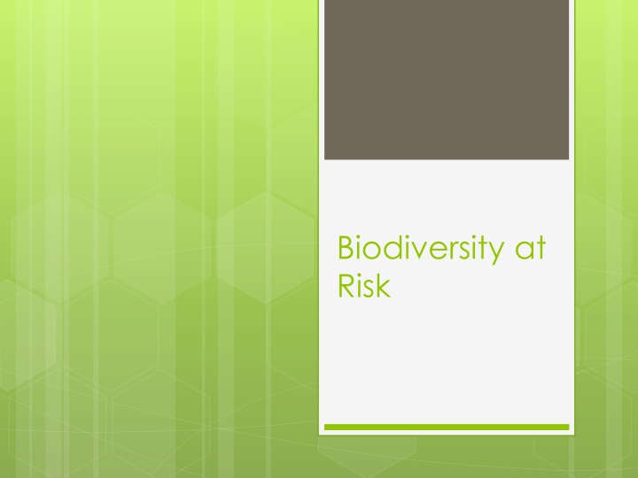 biodiversity at risk