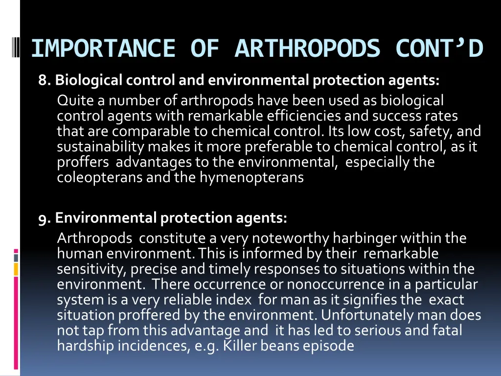 importance of arthropods cont d 5