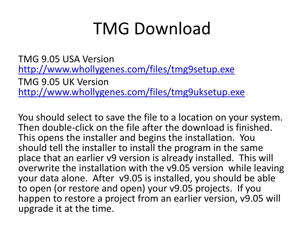 tmg download