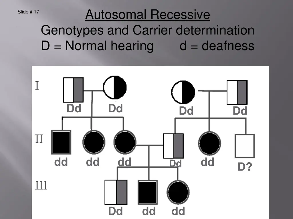 autosomal recessive genotypes and carrier