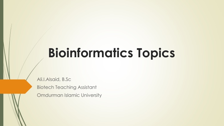 bioinformatics topics