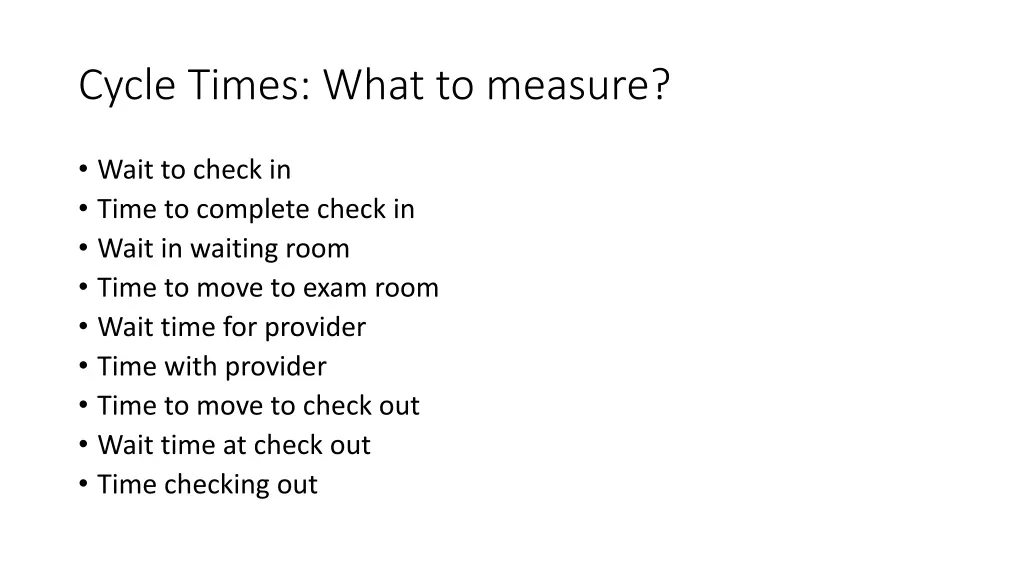 cycle times what to measure