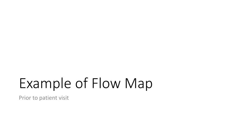 example of flow map prior to patient visit