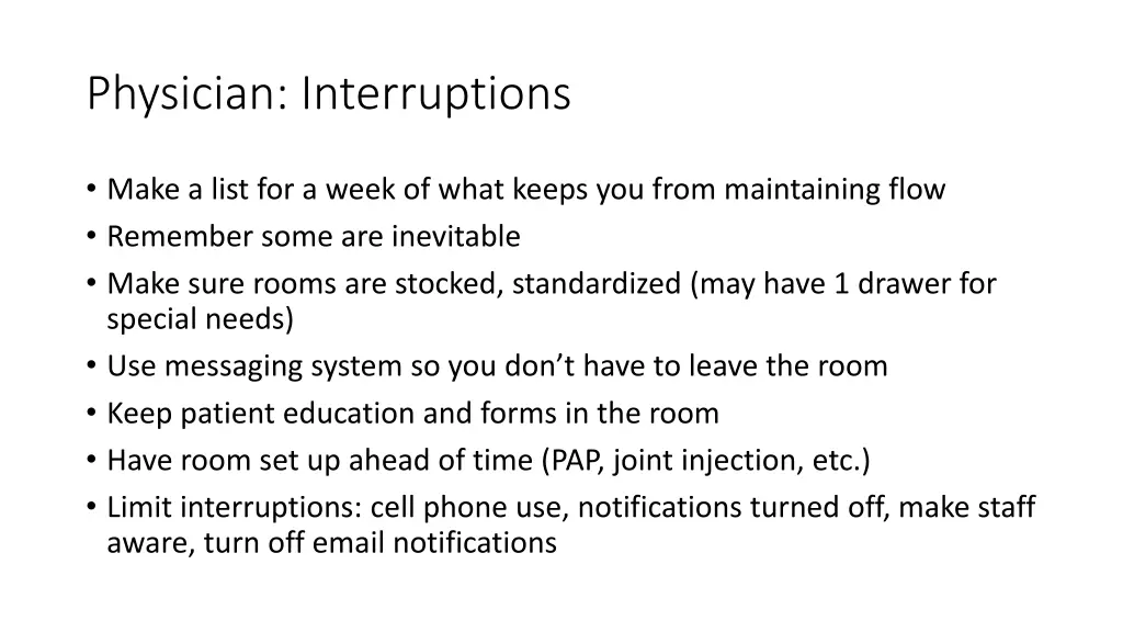 physician interruptions