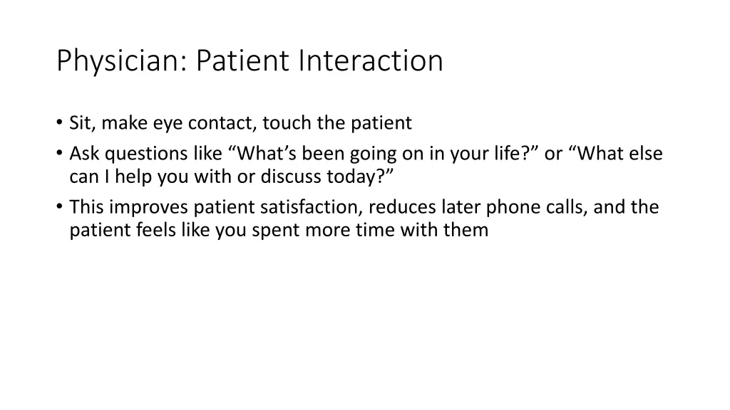 physician patient interaction