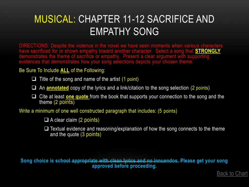 musical chapter 11 12 sacrifice and empathy song