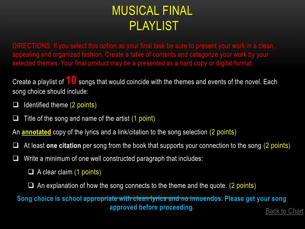 musical final playlist