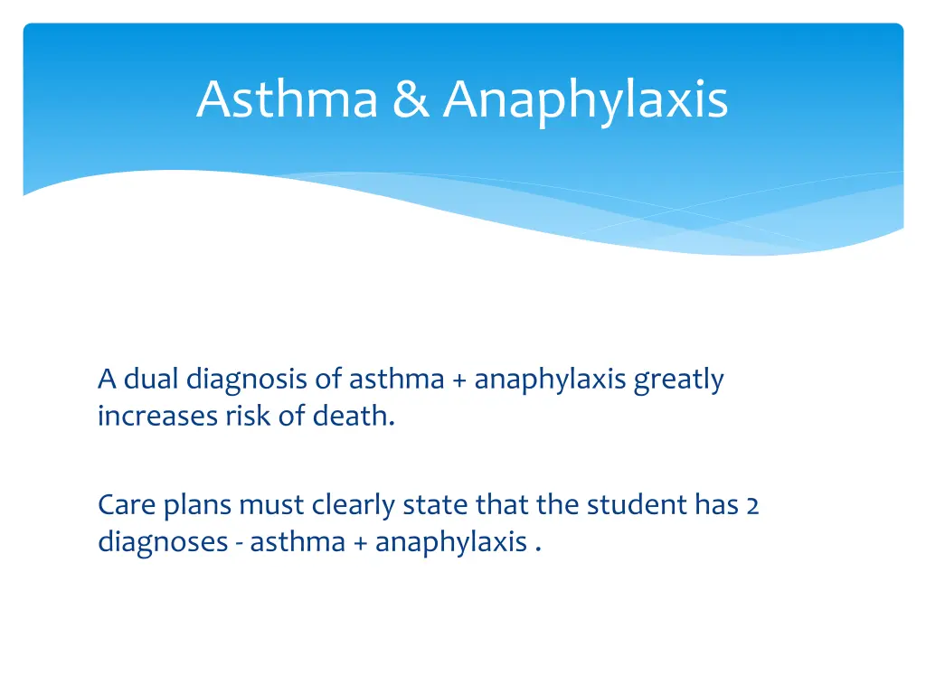 asthma anaphylaxis