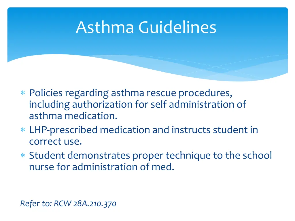 asthma guidelines