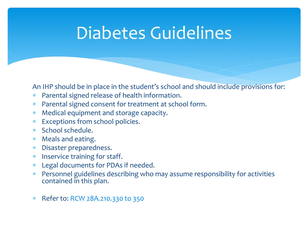 diabetes guidelines