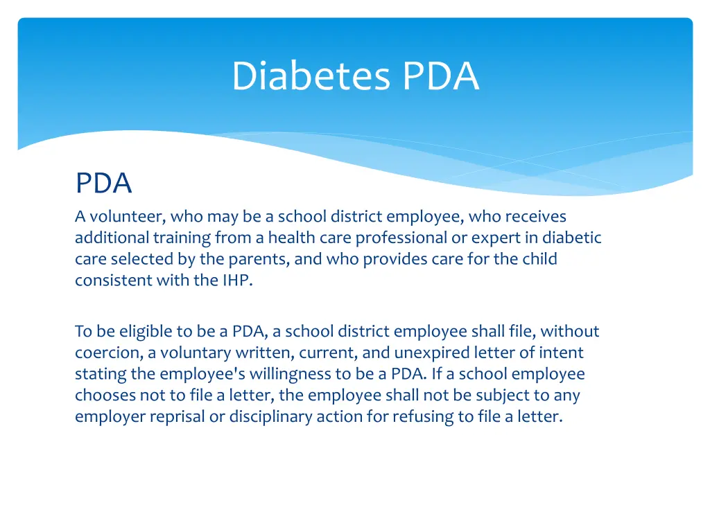 diabetes pda