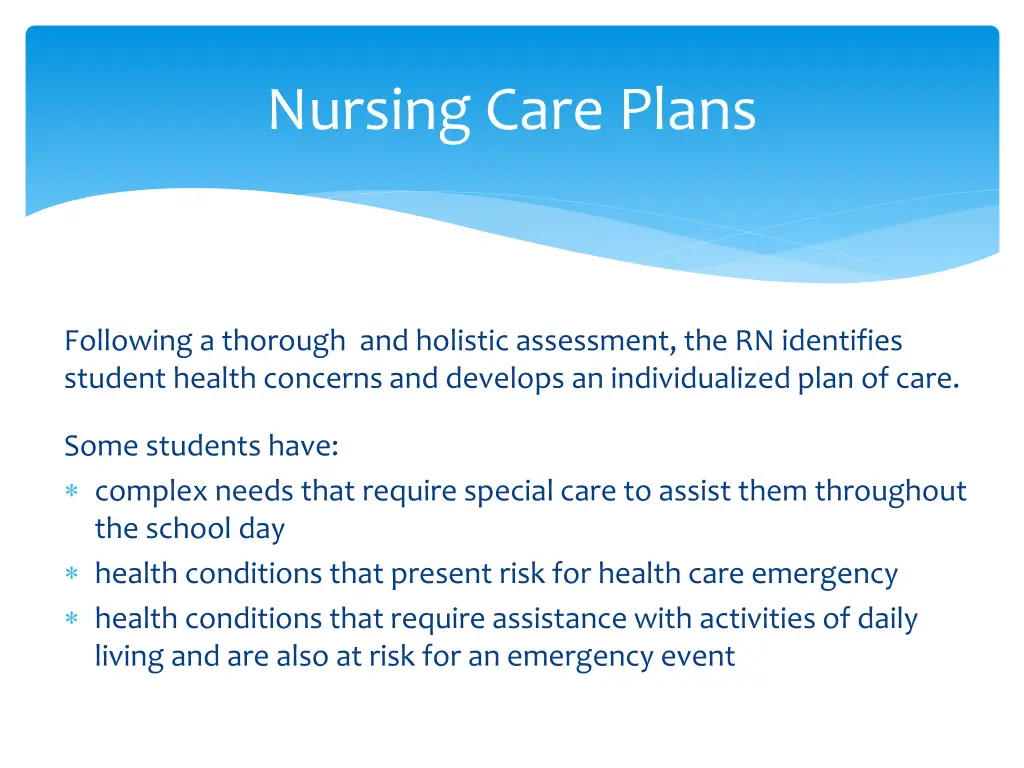 nursing care plans