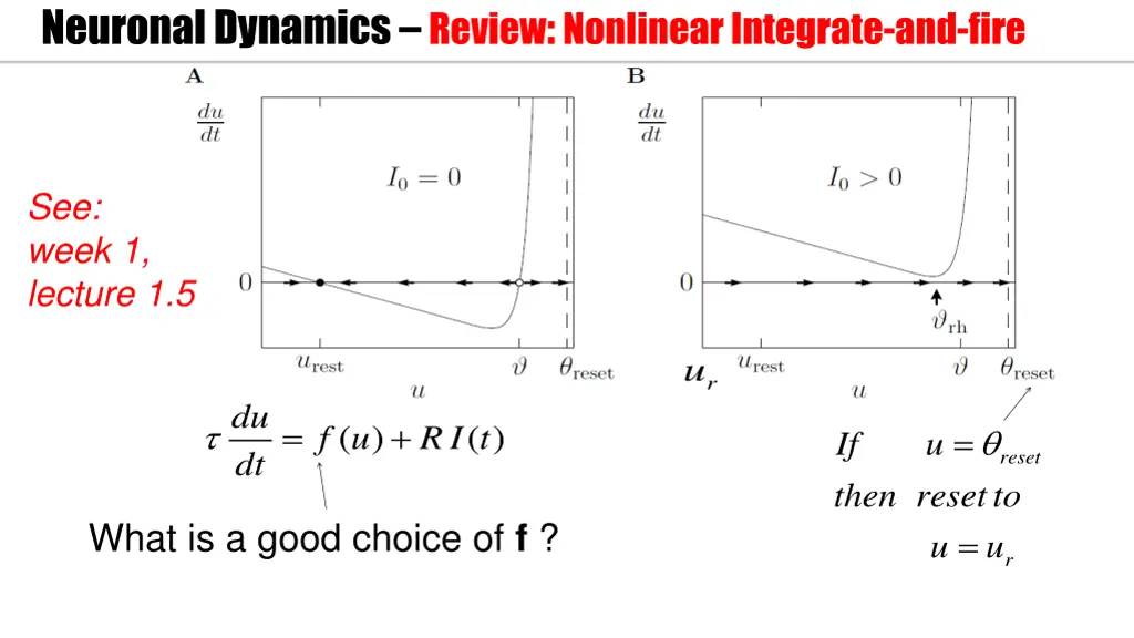 neuronal dynamics review nonlinear integrate 1