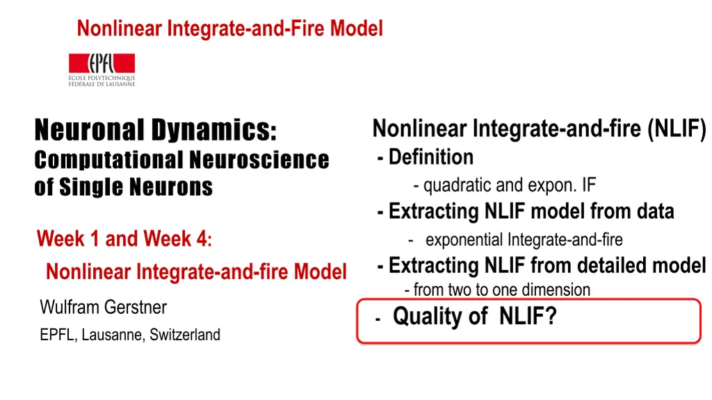 nonlinear integrate and fire model 5